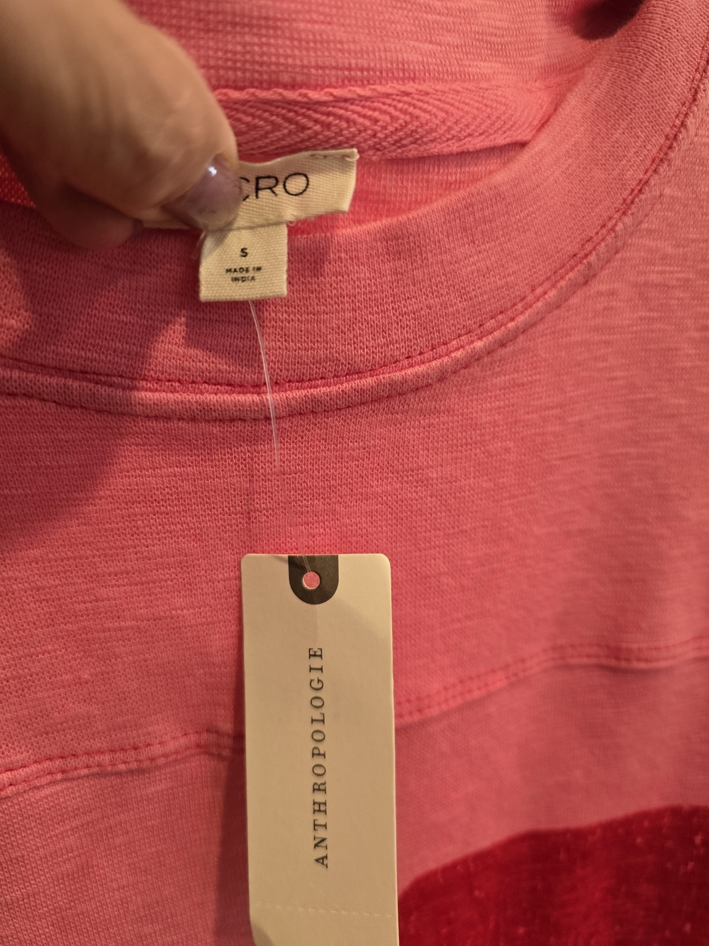 Pilcro Pink Oversized Tee With Dark Pink Graphic, NWT, M - Picture 8 of 8